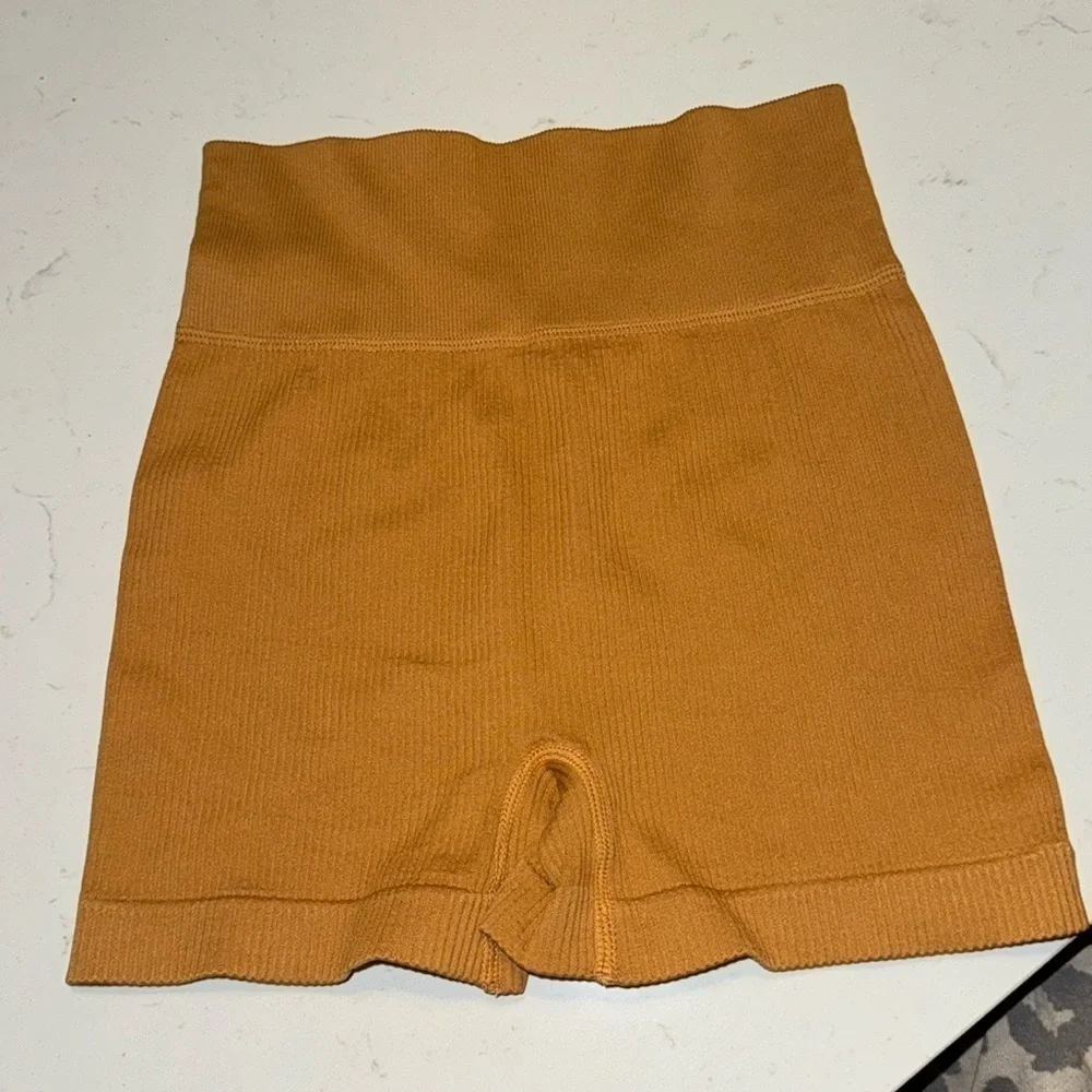 Biker shorts- burnt orange- size small